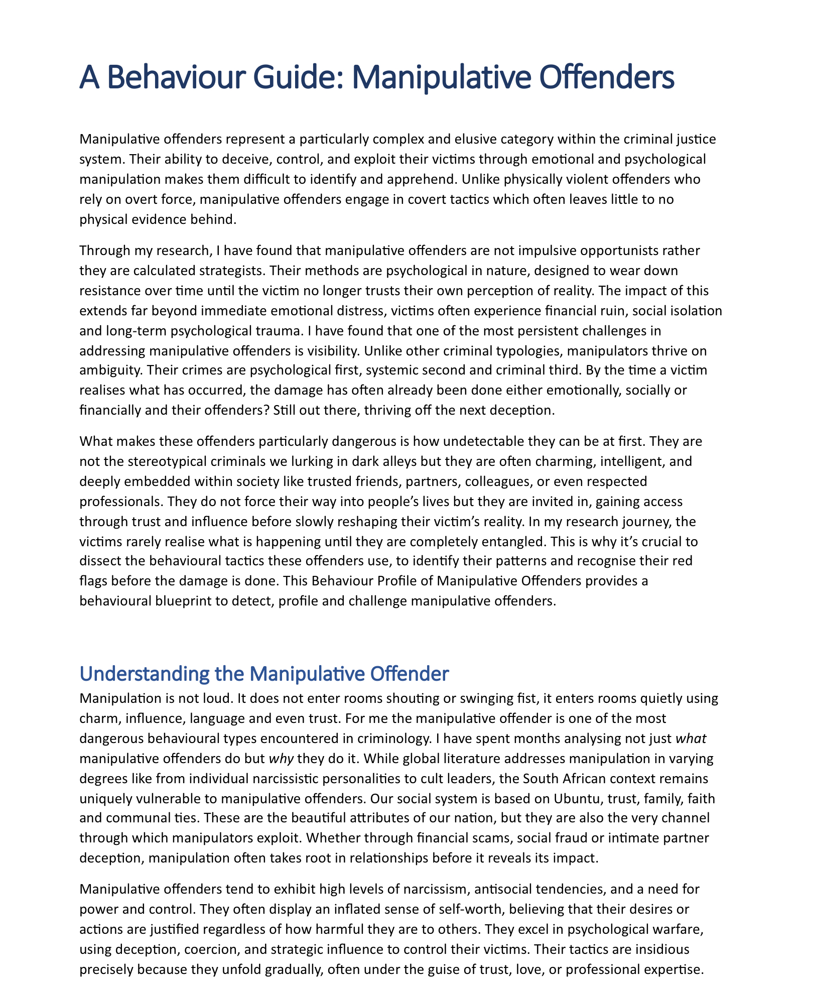 A Behaviour Profile: Manipulative Offenders - Image 3